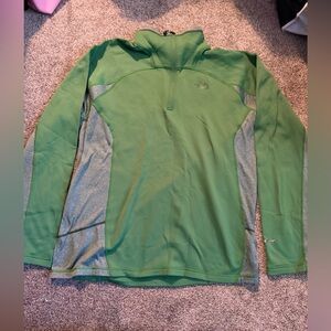 The North Face Green and Gray Pullover